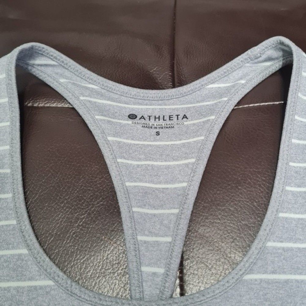 Athleta Inversion Striped Workout Tank Top Size S - Picture 3 of 15